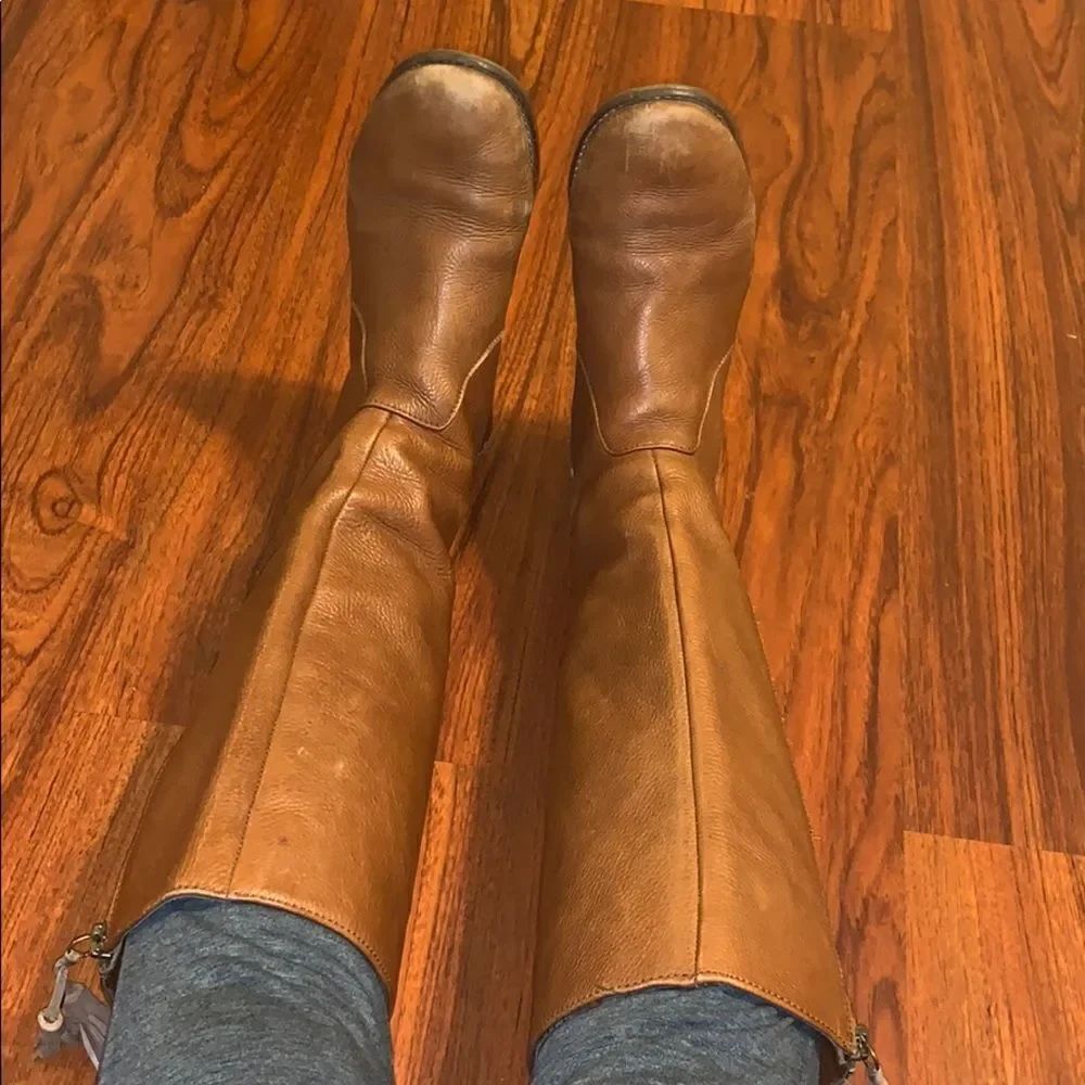 Brown Zip Up Boots